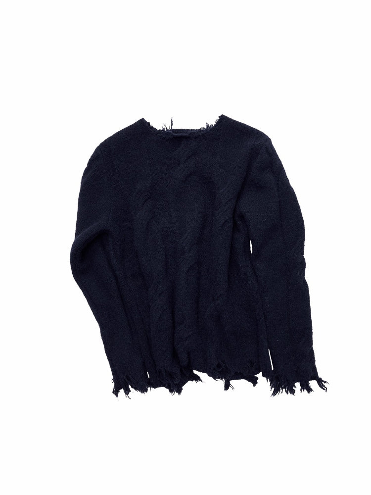 Cable Wool Brushed Sweater