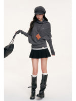 Cape Cut Turtleneck Batwing Sweater