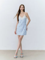 Sea Letter Lace Slip Dress