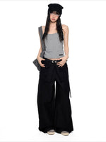 Drawstring Wide Leg Pants