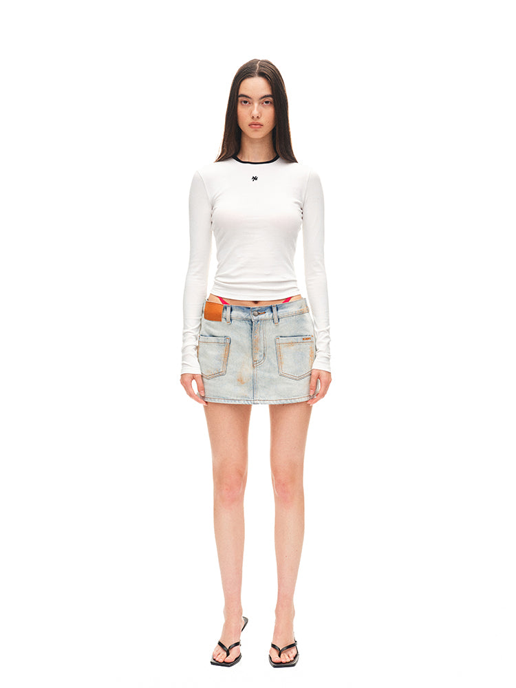 Modern Contrast-trim Regular-shoulder T-shirt