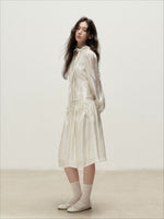 Ribbon V-Neck Skirt Set