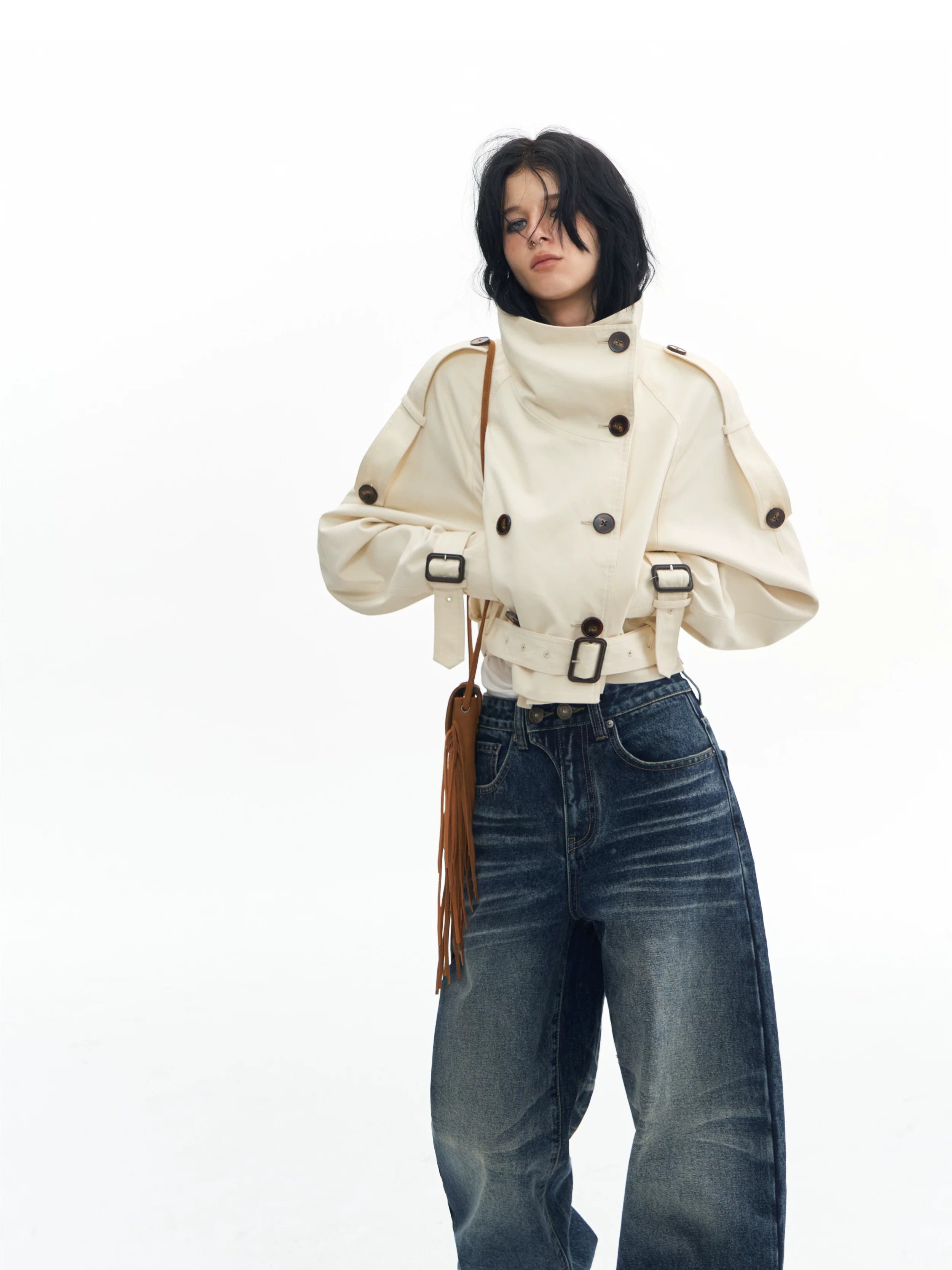 Stand Collar Trench Jacket