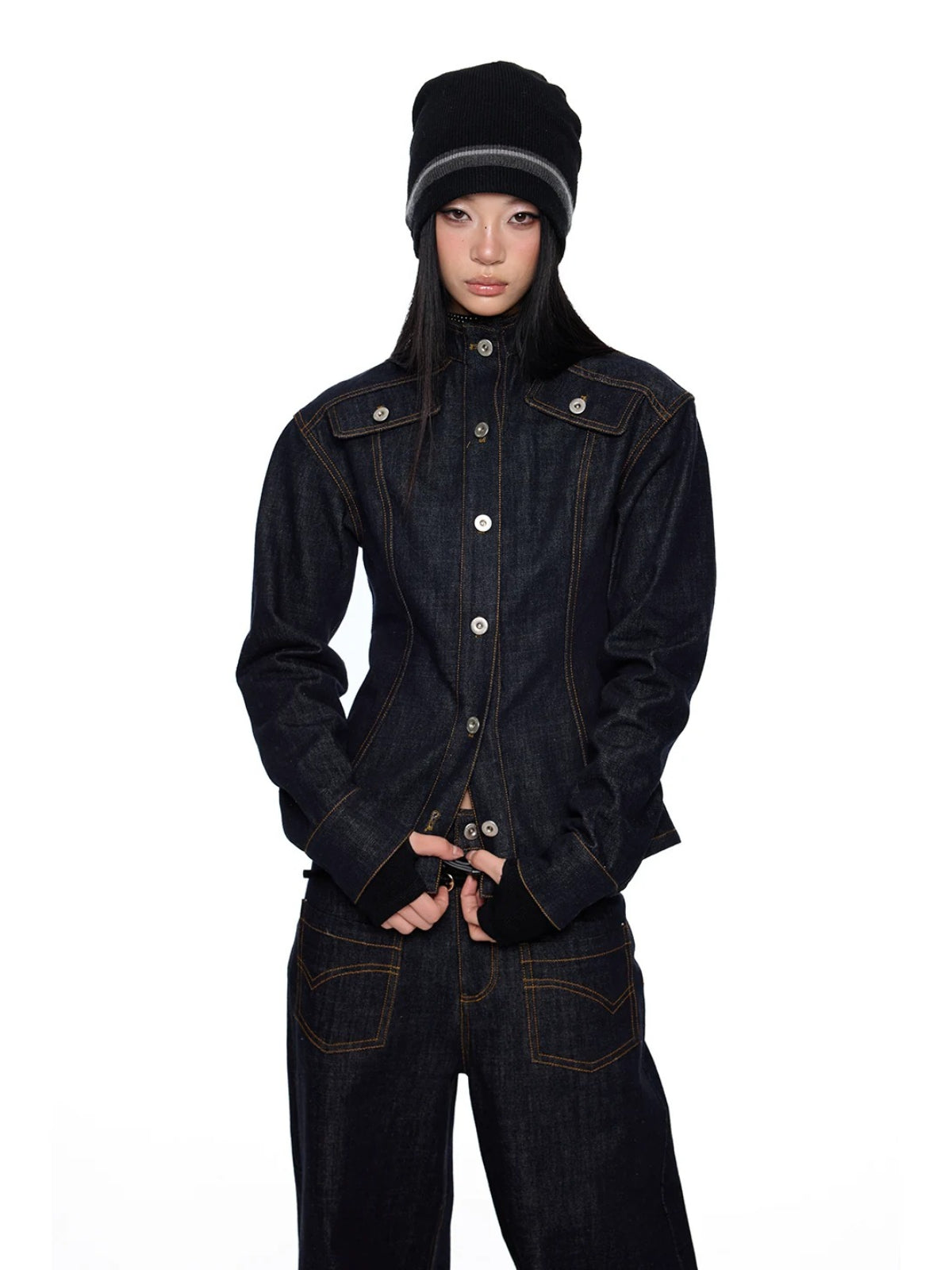 Vintage Denim Jacket &amp; Pants Set