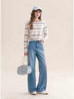 French Lace Wide Leg Jeans