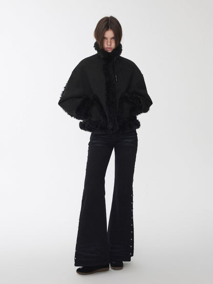 Reversible Shearling Suede Jacket