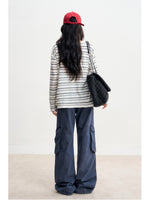 High Waist Cotton Cargo Pants