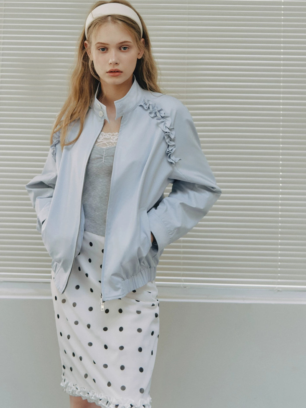 Ruffle Collar Jacket