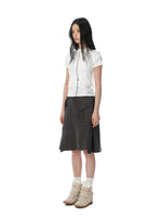 Minimalist Ruched Back Zip T-Shirt