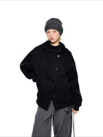 Academy Button Cropped Hoodie