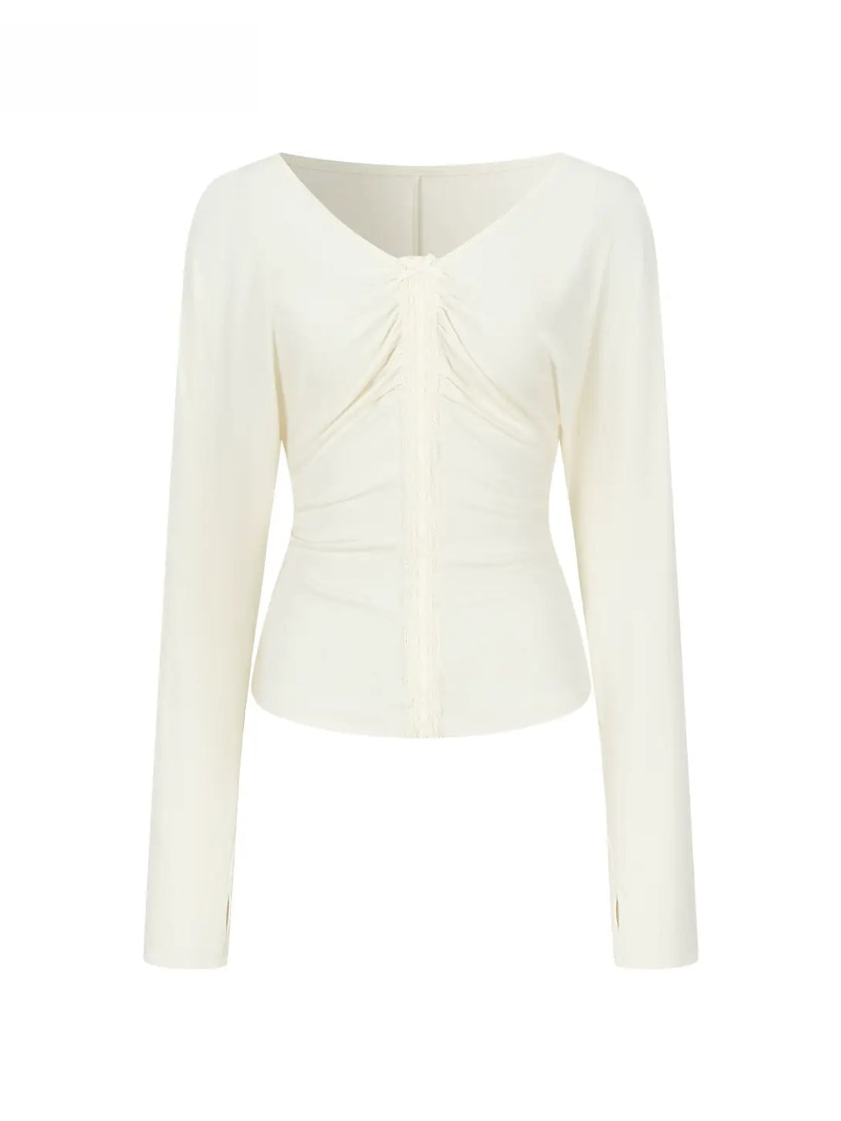 Lace Batwing V-Neck Knit Top
