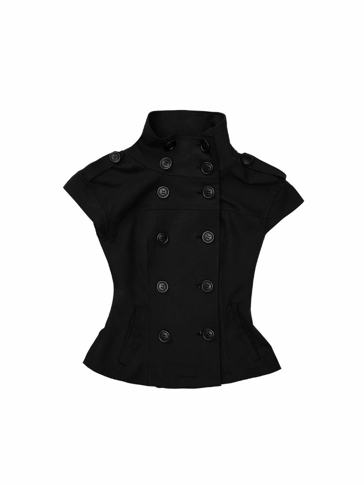Double Breasted Cropped Jacket