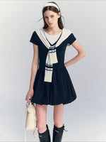 Contrast Bubble Dress Set