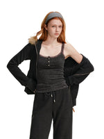 Brushed Cotton Lace Trim Camisole