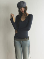 Contrast Layered Top