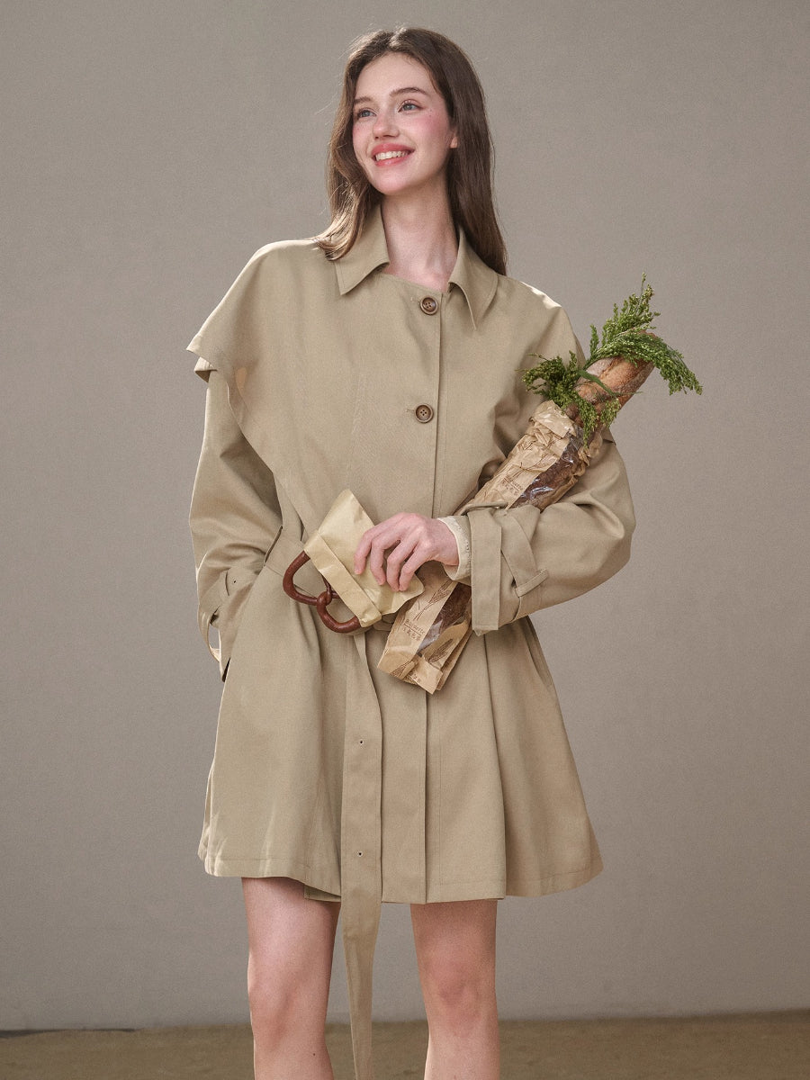 Comfy Chestnut Trench Coat