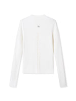 Ballet Cutout Ribbed Knit Top