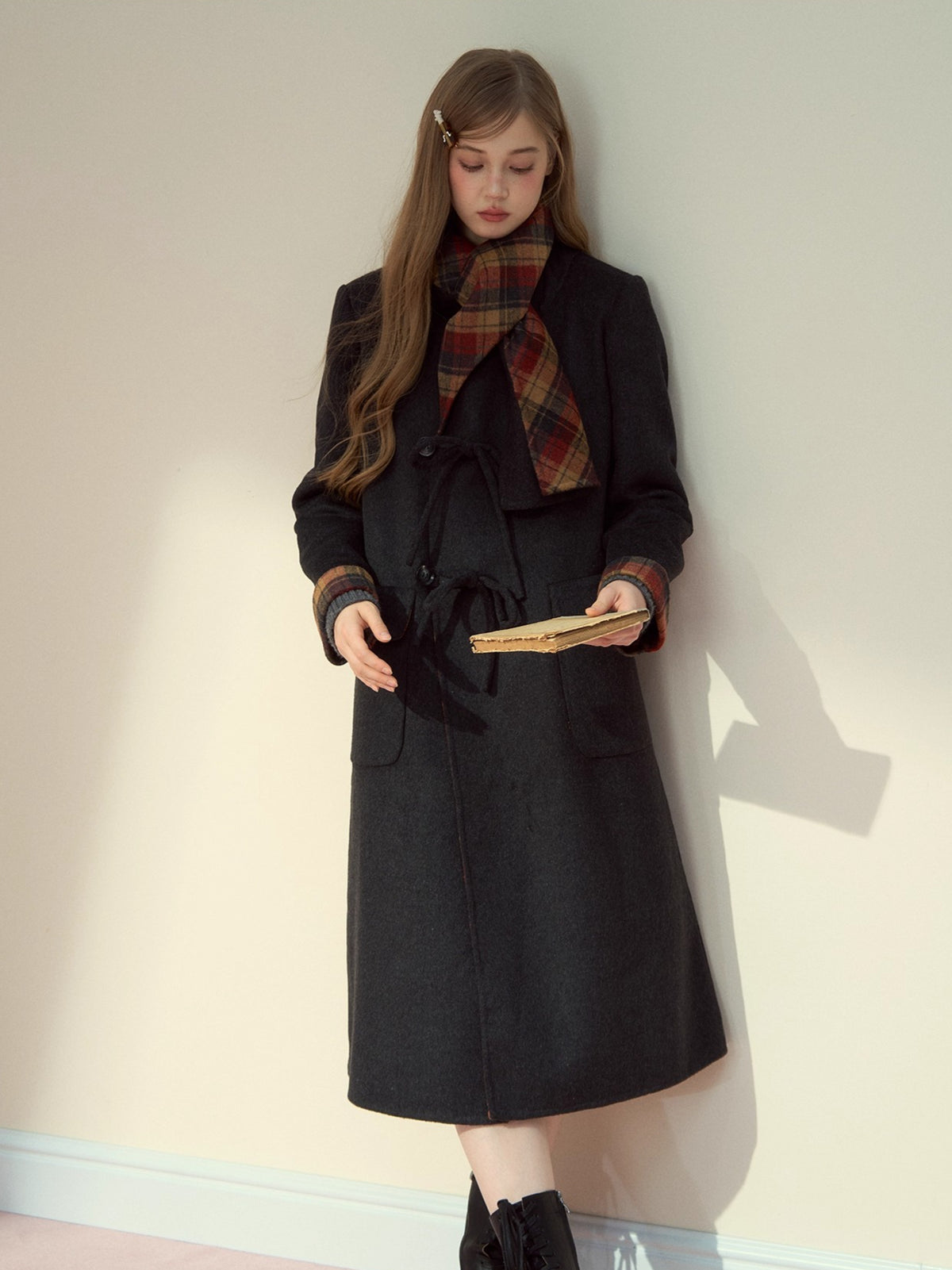 Wool Double-Faced Shawl Coat