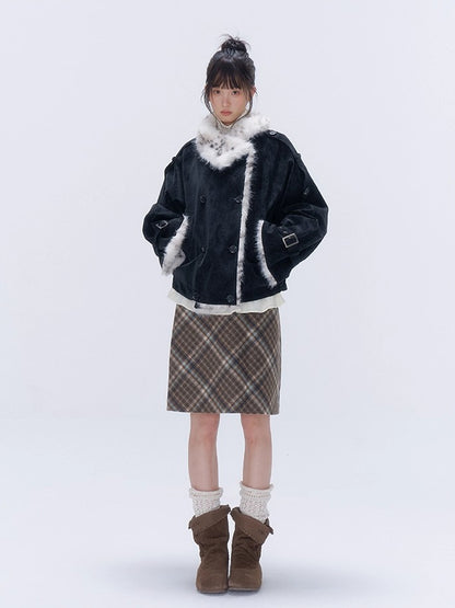 Eco Fur Leopard PU Padded Parka