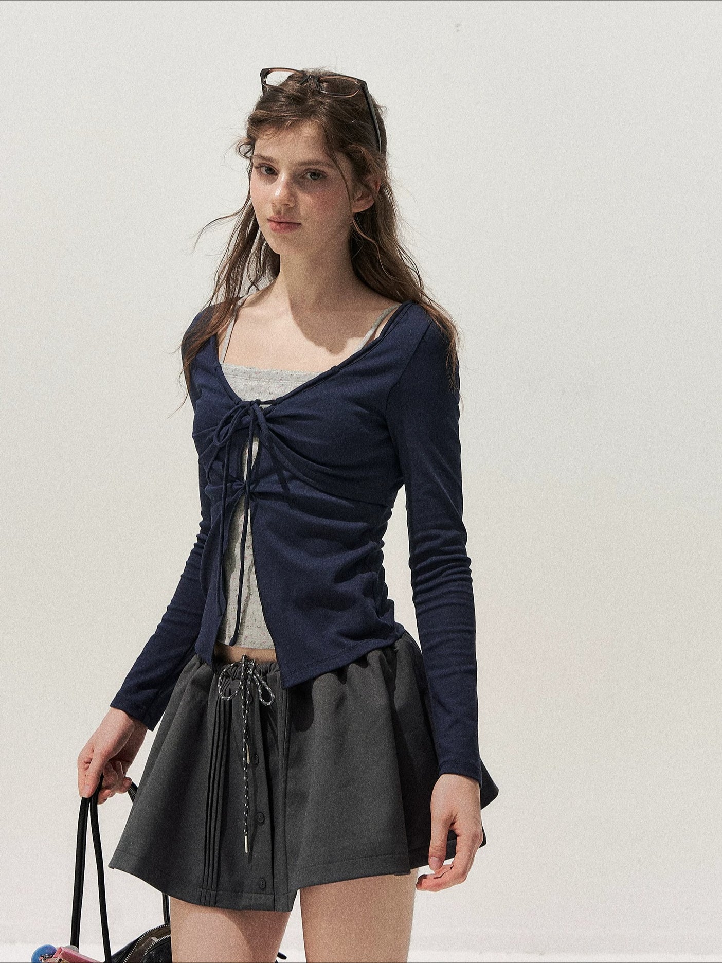 Twist Bow Floral Knit Top