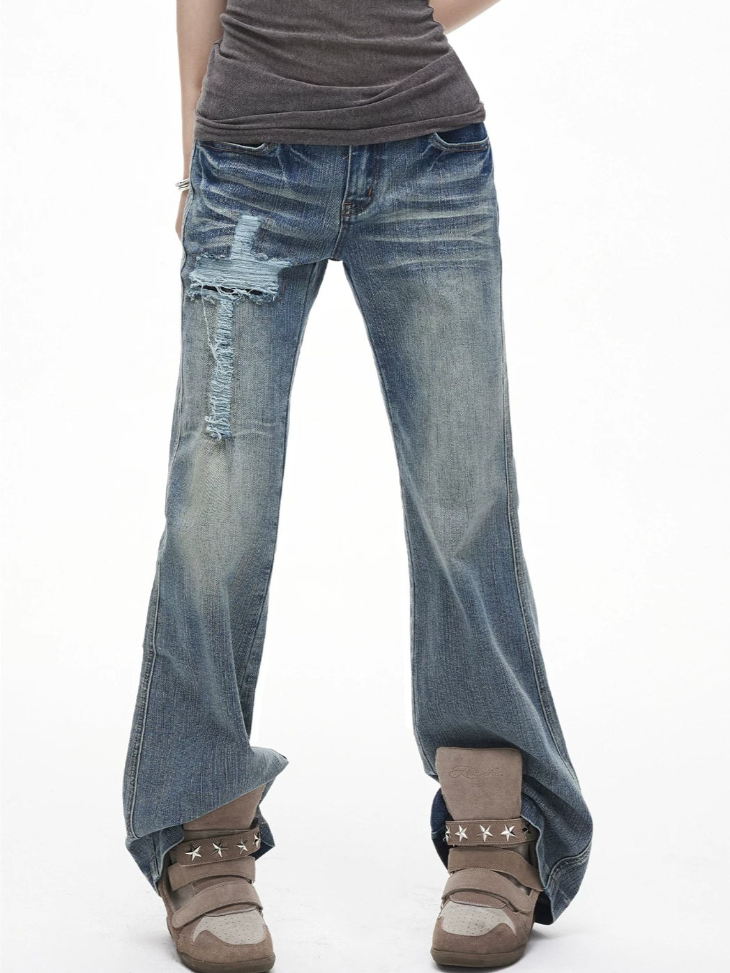 Cross Flare Jeans