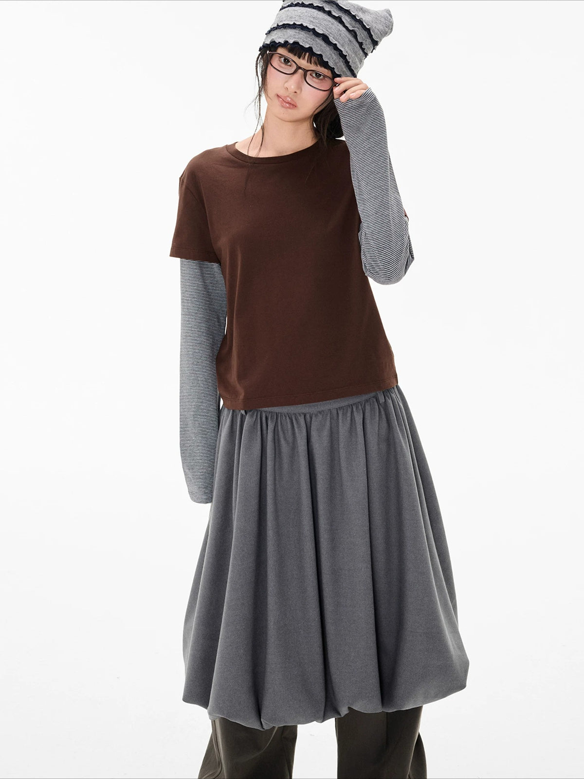 Faux Layered Stripe Tee