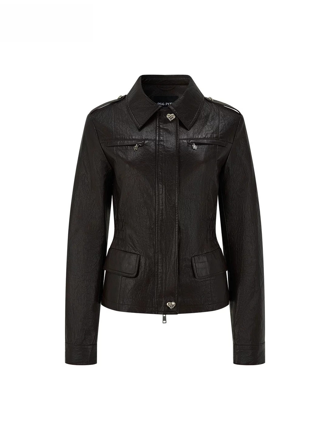 Distressed PU Jacket