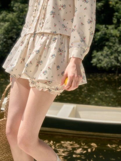 Mediterranean Floral Skort Set