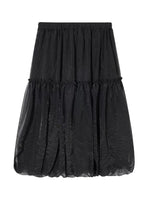 Bubble Hem Midi Skirt