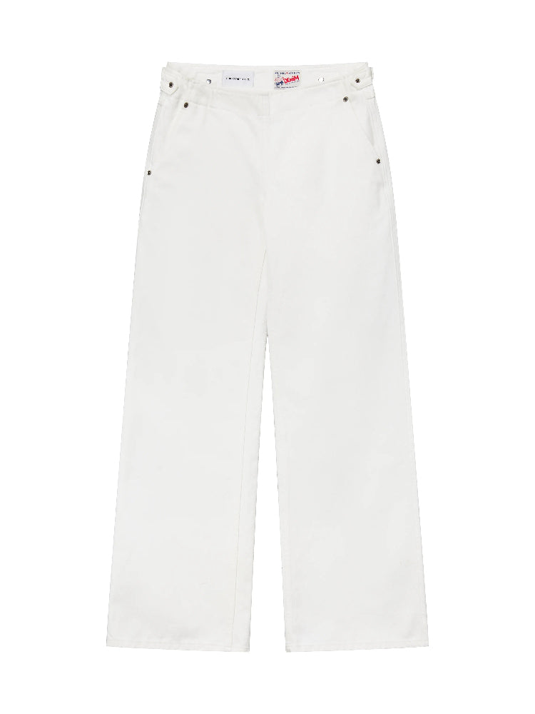 White Straight Leg Jeans