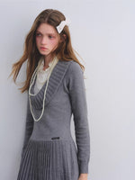 Shirt Collar Knit Dress