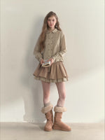 Vintage Doll Collar Double-Breasted Shirt