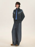 Vintage Fair Isle Zip Cardigan
