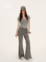 Modal Wrap Flare Pants