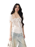 Polka Halter Stripe Set
