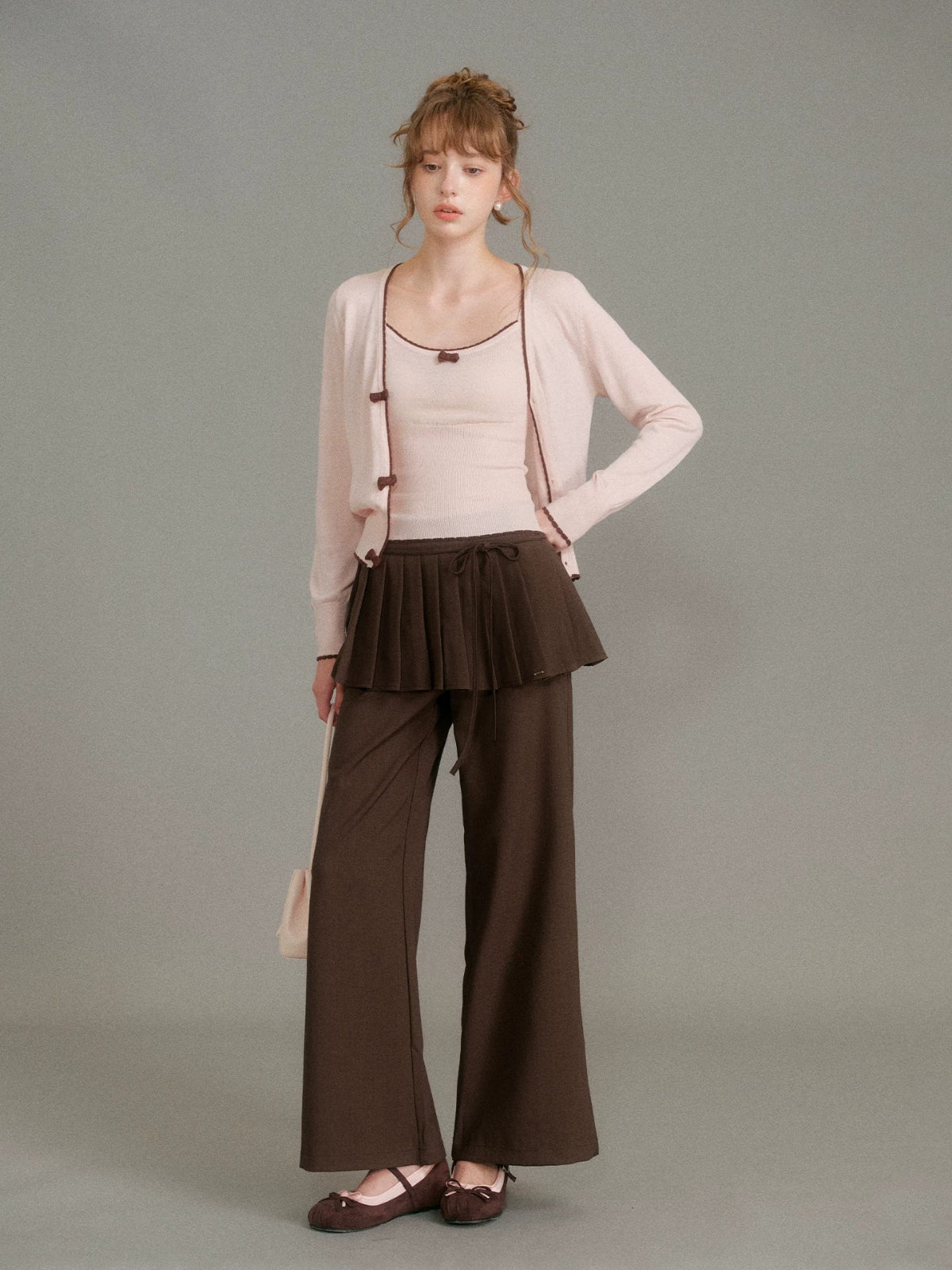 Pleated Wide Leg Pants
