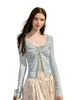 Lace Tie Front Cardigan
