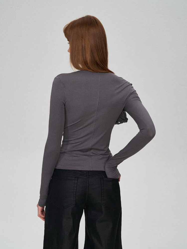Lyocell Layered Ruched Tee