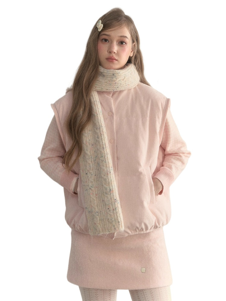 Speckled Cable Wool Scarf