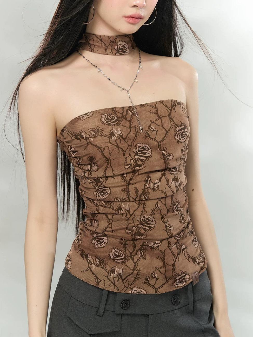 Choker Mesh Tube Top