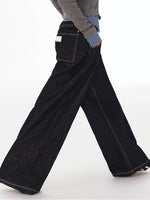 High Waist Raw Denim Jeans