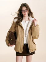 Shearling Collar Parka Jacket