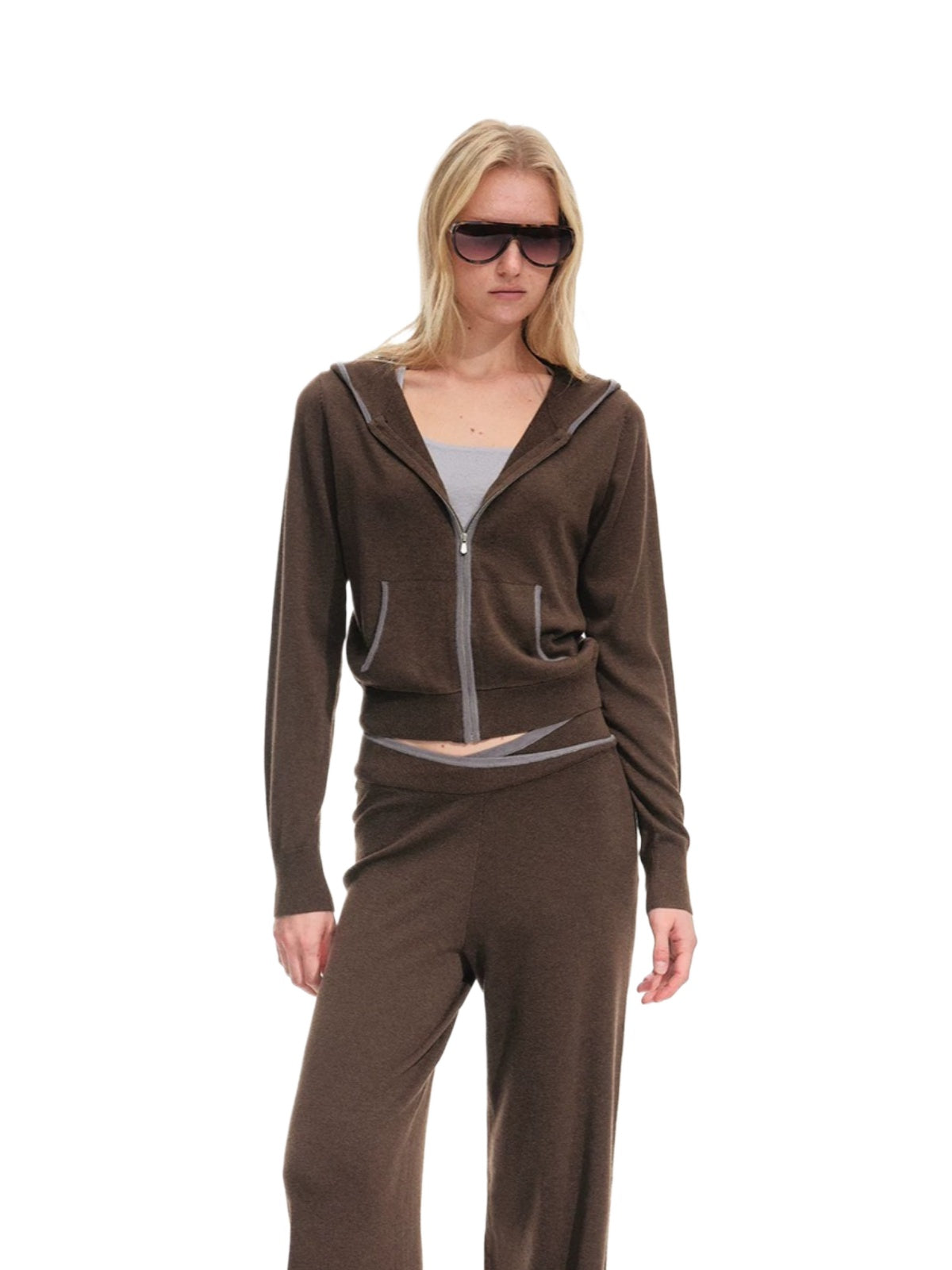 Contrast Three Piece Layered Set