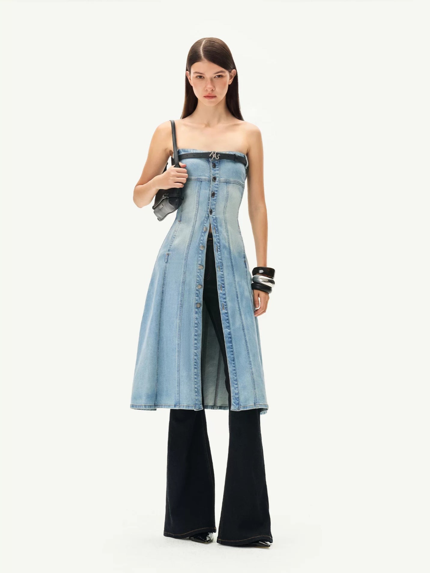 Trani Strapless Denim Dress