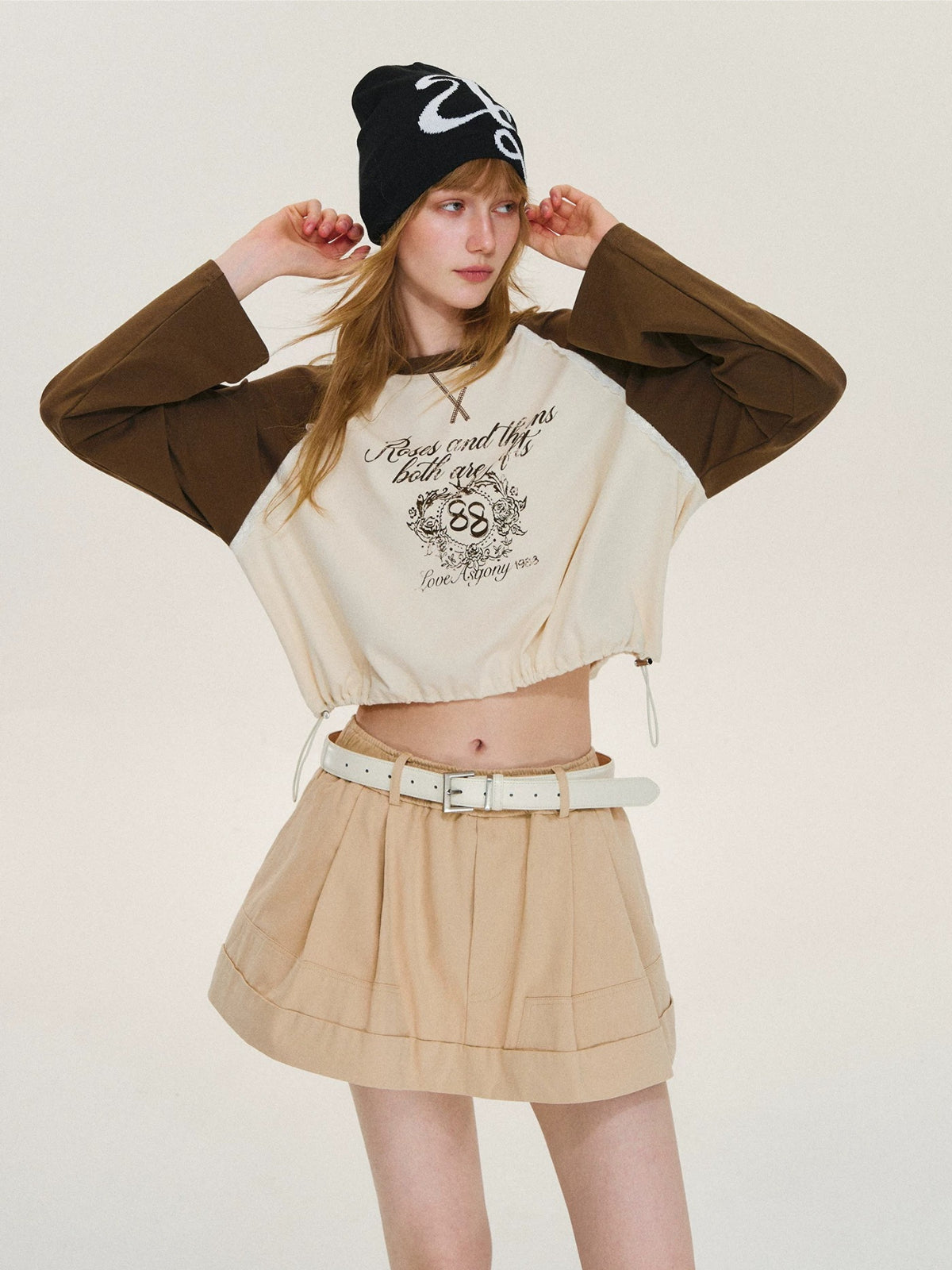 Vintage Contrast Raglan Top