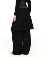 Pleated Skirt Pants