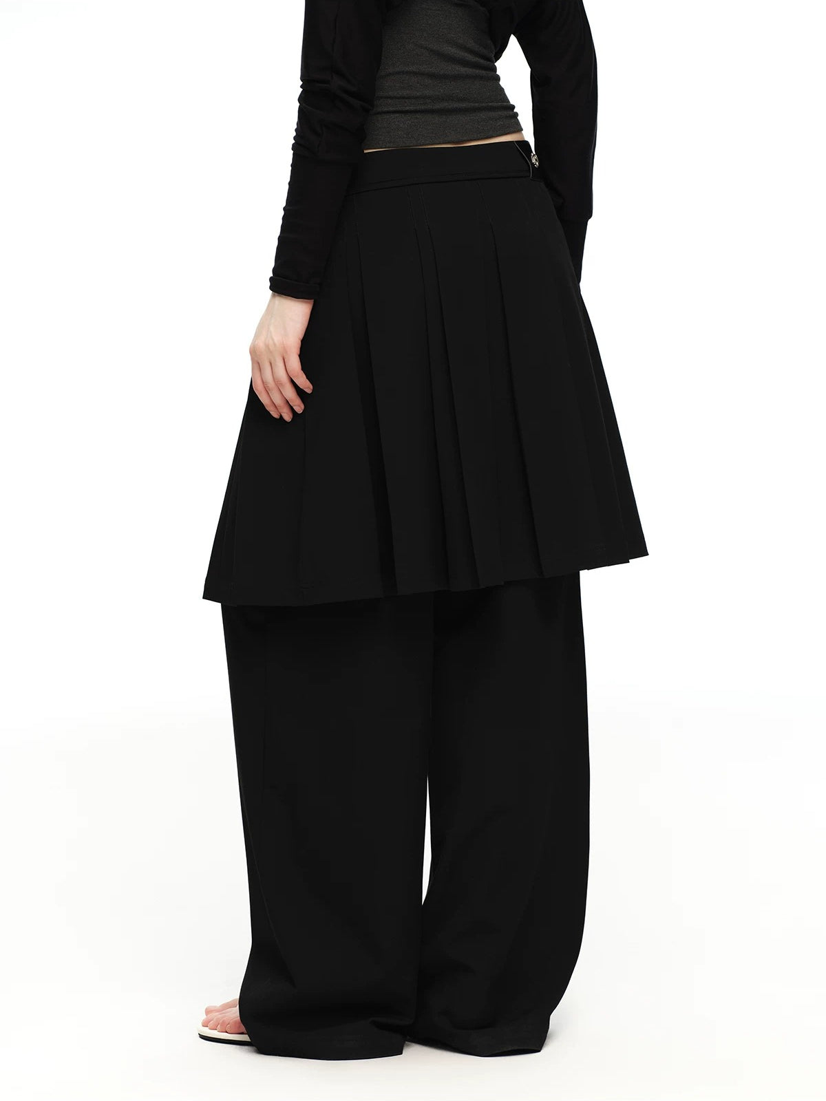 Pleated Skirt Pants