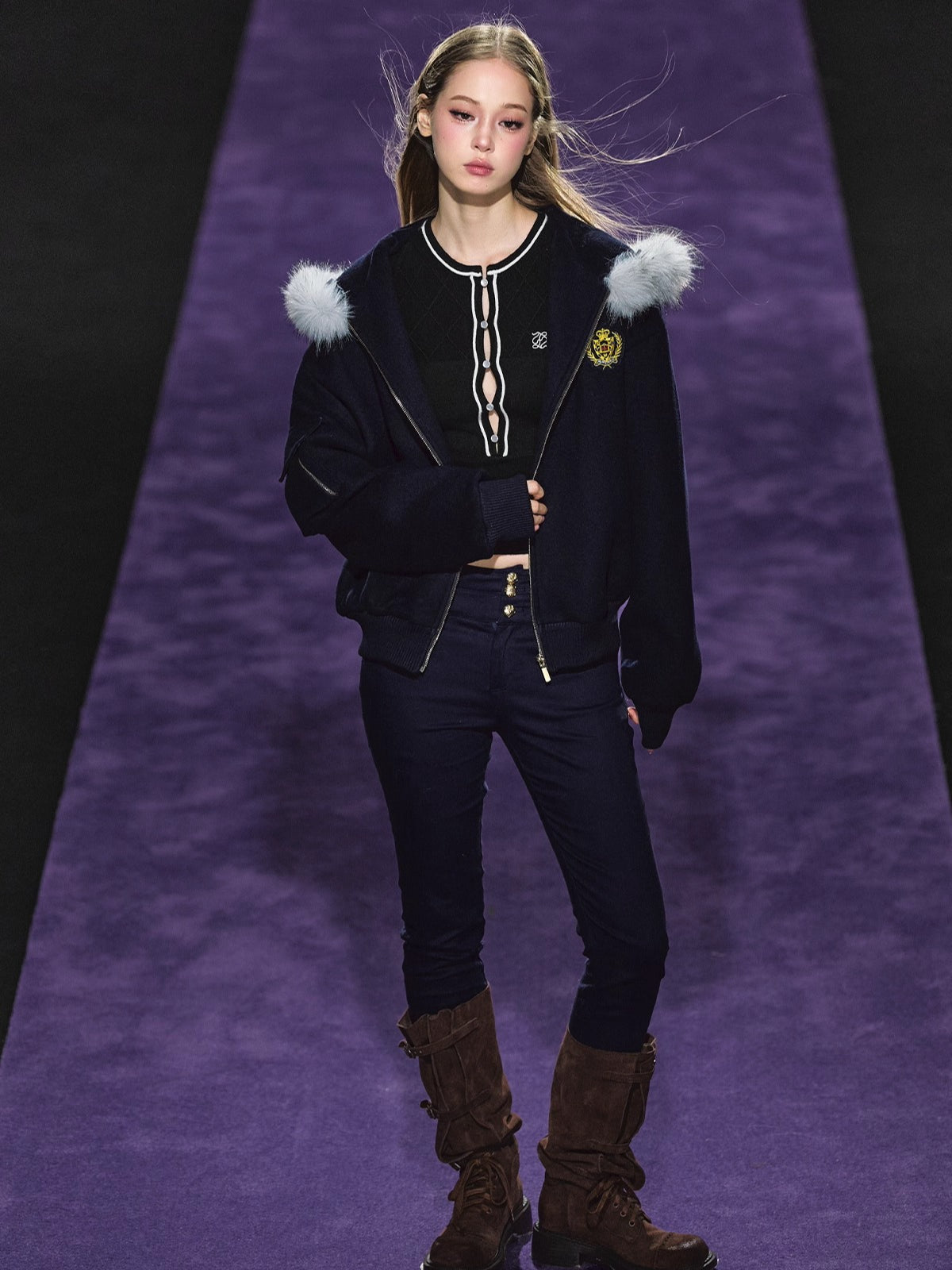 Double-Waist Stretch Skinny Jeans