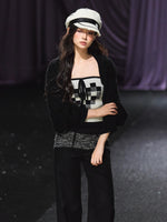 Wool Blend Knit Cardigan & Tube Top Set
