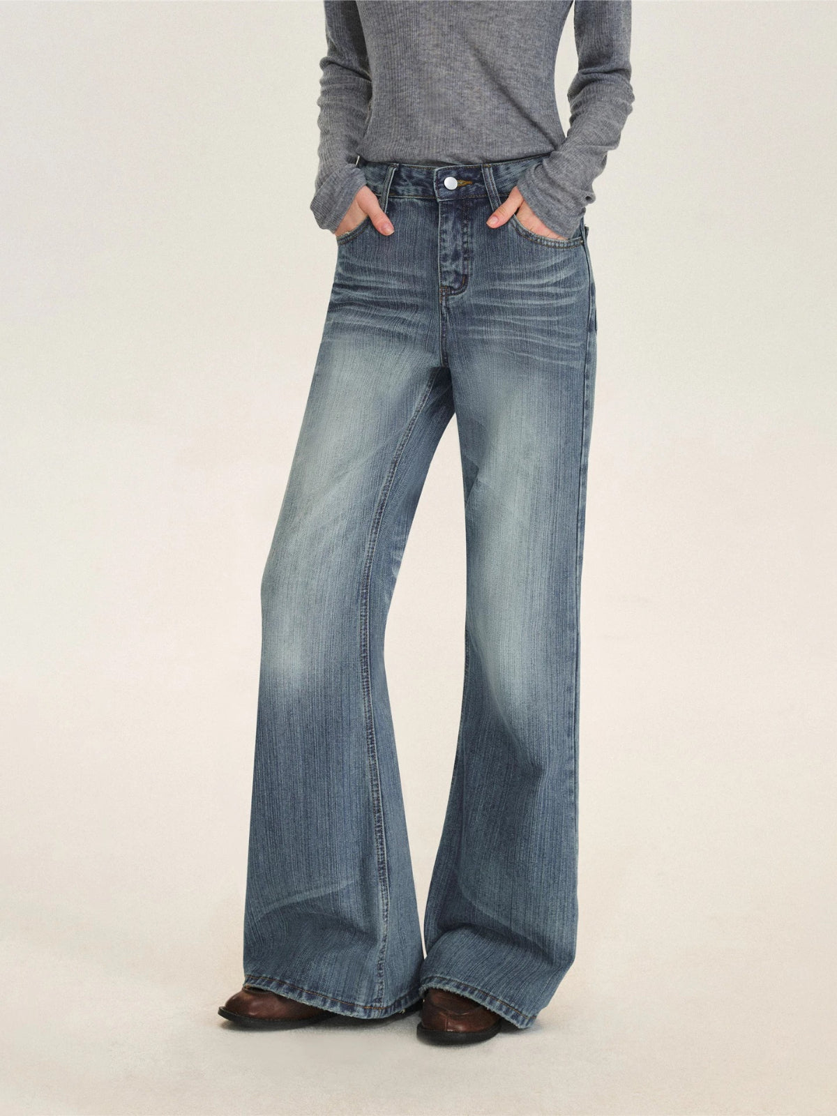 Vintage Washed Low Rise Jeans